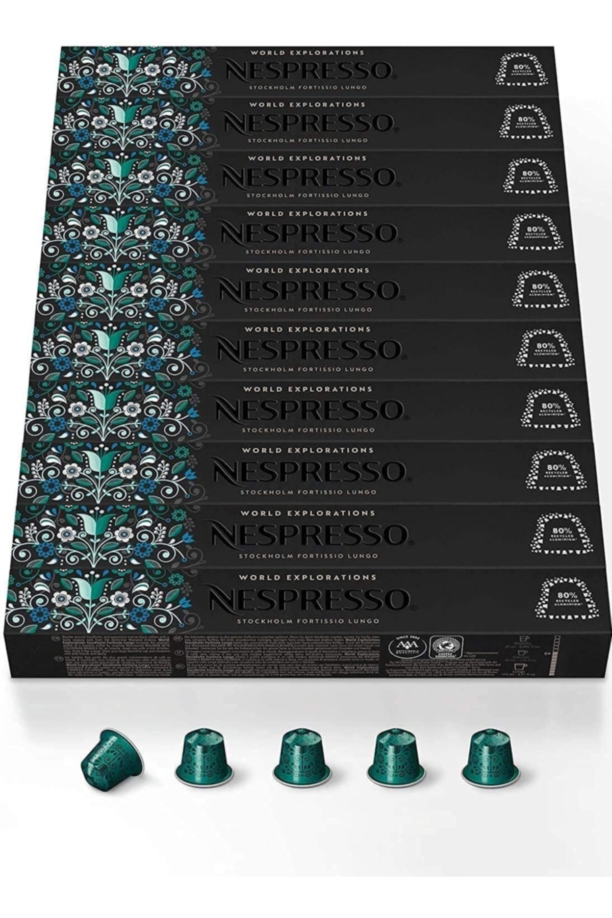 Nespresso Stockholm Fortissio Lungo 10 Kutu (100 Kapsül)