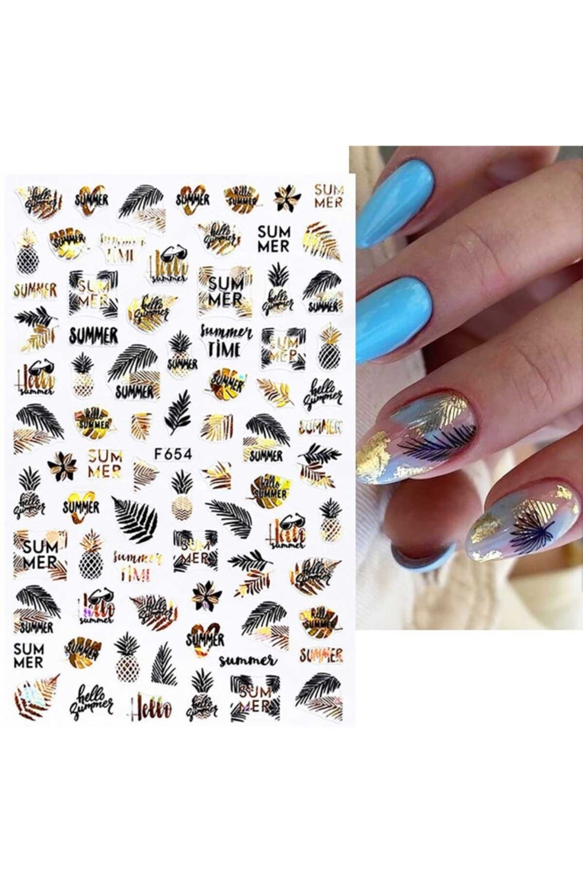برچسب برگ گرمسیری و تابستان ELLEA NAIL