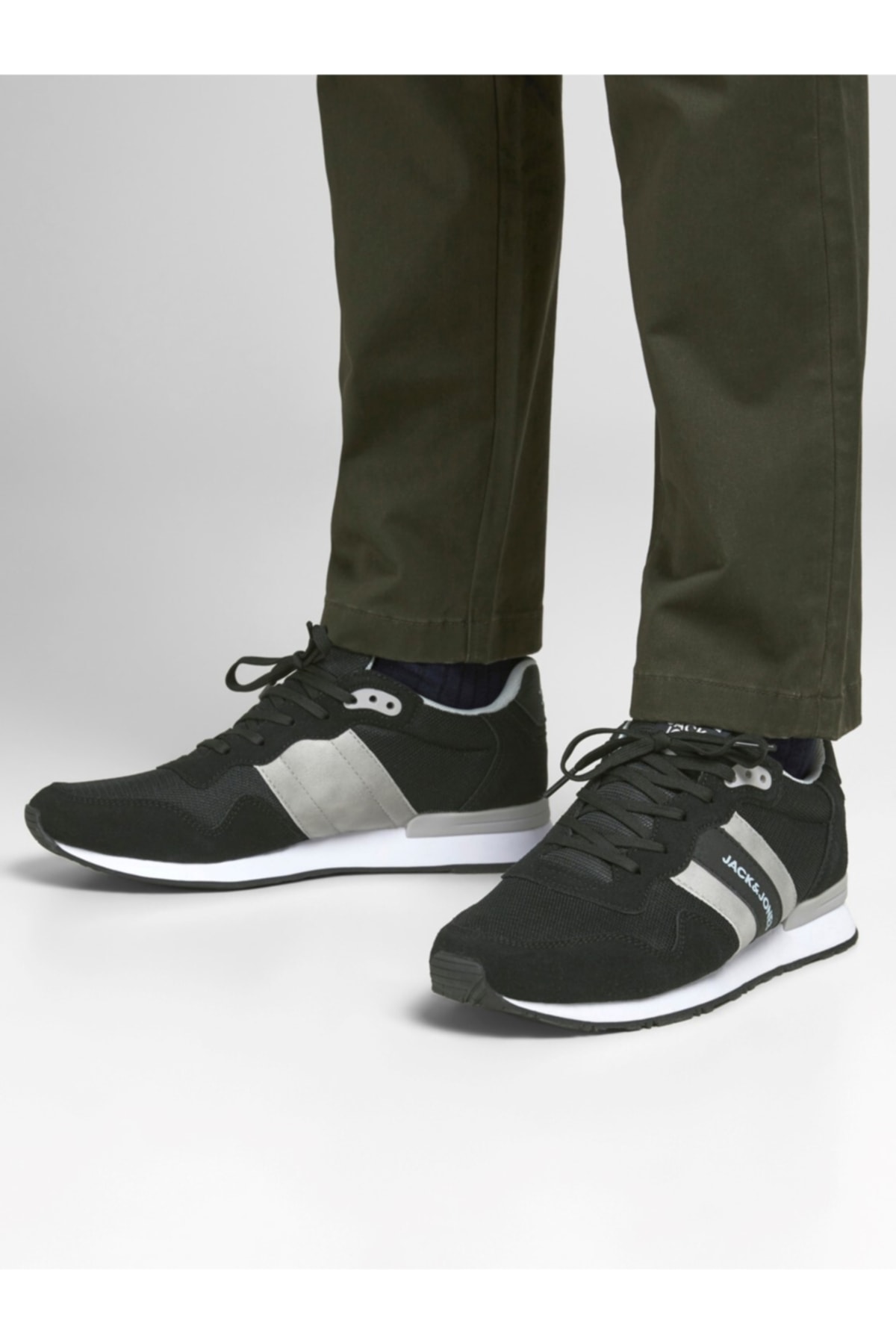 کفش کژوال جک اند جونز مردانه کائوچو خاکستری  هندسی      Daily/روزانه | Jack & Jones TYC00404795011 - تصویر 2