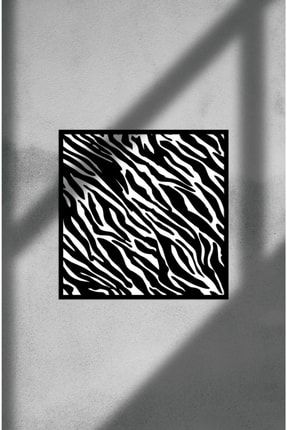Zebra Desenli Mdf Tablo Yüksek Baskı Kaliteli Kendinden Çerçeveli 30x30cm T258 252600177792001