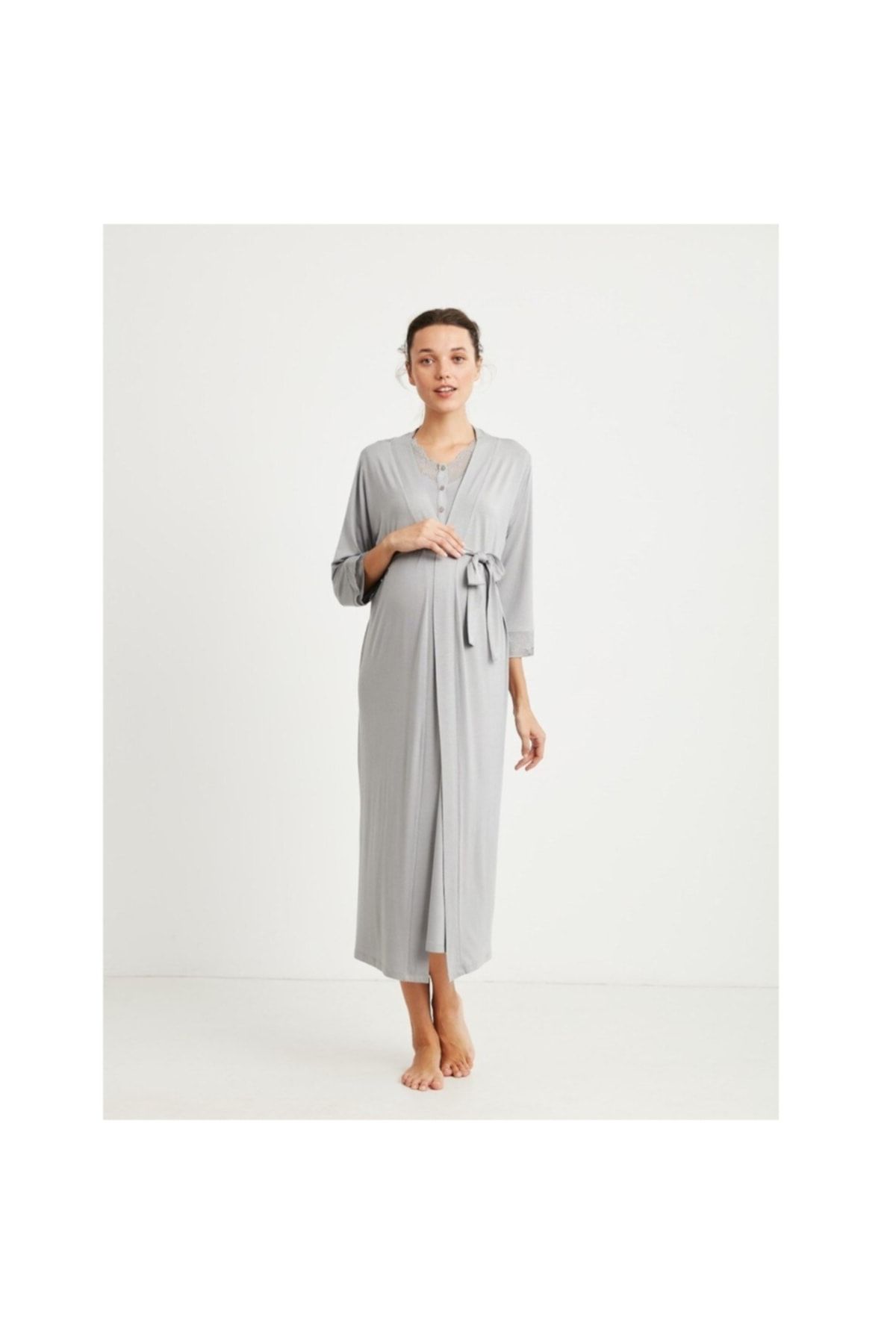 Catherine's-Mom 873 Bamboo Maternity Dressing Gown 1