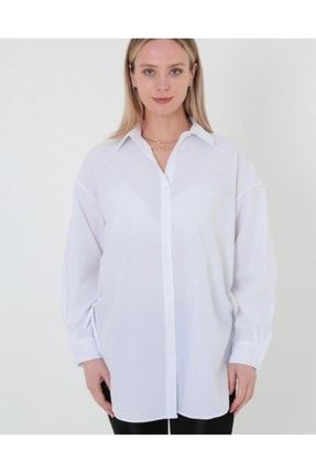 Yandan Bağlamalı Beyaz Gömlek 80000-39