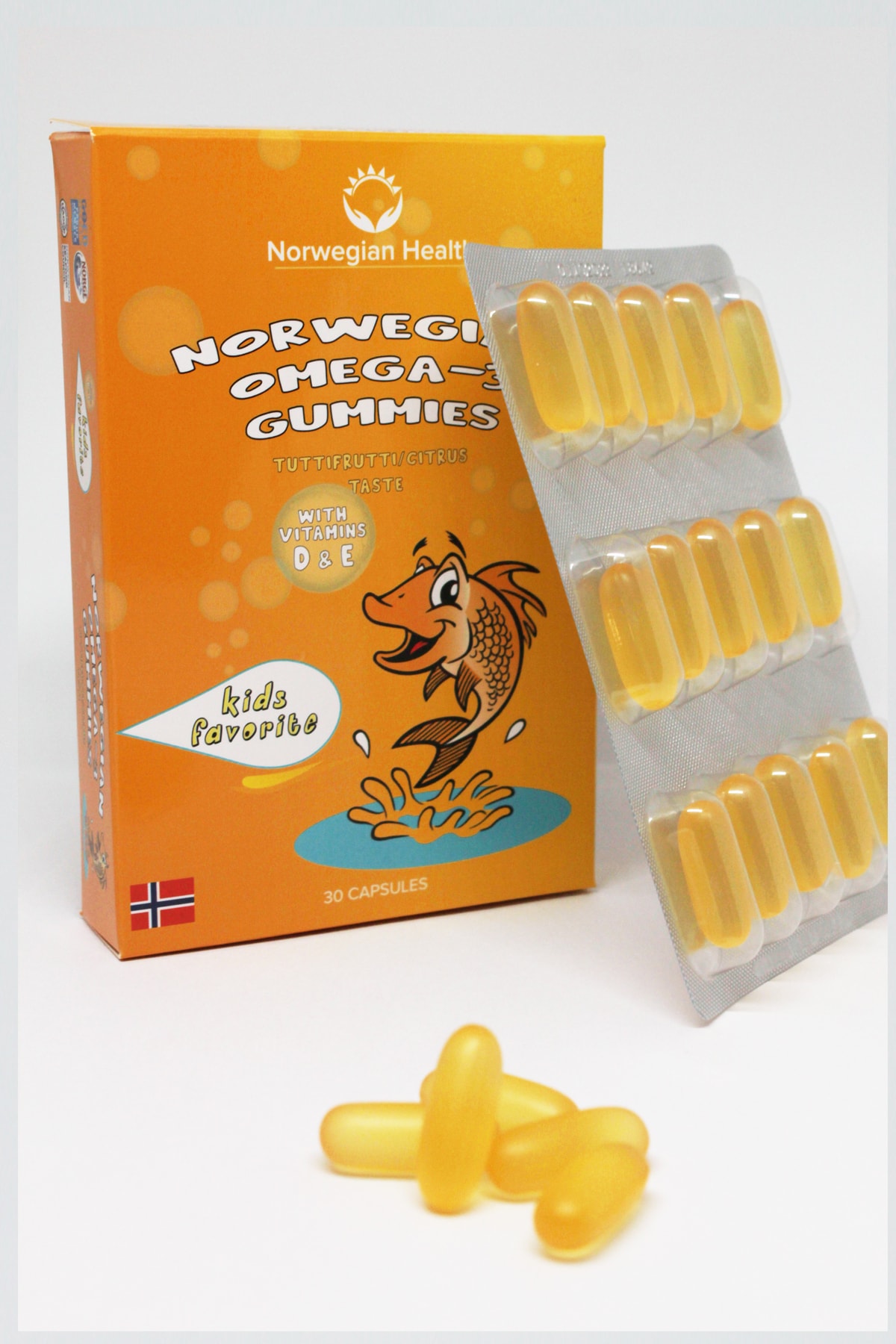 Norwegian Health Çocuk Tutti Frutti Aromalı Omega-3 Gummies 30 Kapsül Çiğnenebilir Balık Yağı ZO10130