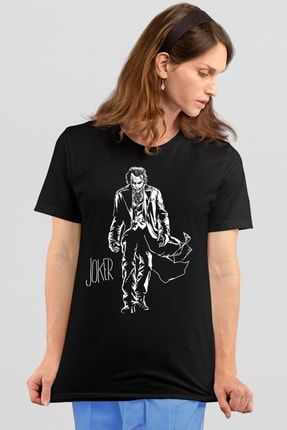 Paltolu Joker Siyah Kısa Kollu Kadın T-shirt 1M1BW446AS