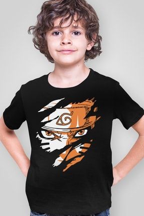 Sert Naruto Siyah Kısa Kollu Erkek Çocuk T-shirt 1M1BB454AS