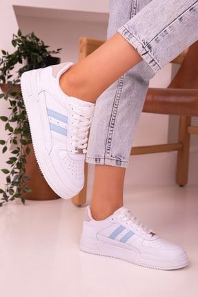 Beyaz-Mavi-Buz Kadın Sneaker 17105
