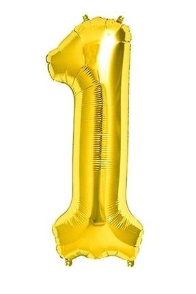 Folyo Balon 1 Rakamı Altın (gold) Rengi 40 Inc 100 Cm FlyR-1a