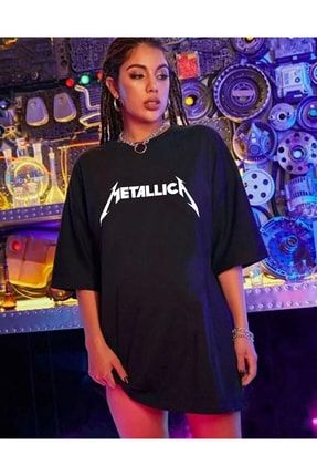 Metallica Baskılı Oversize T-shirt T-metal