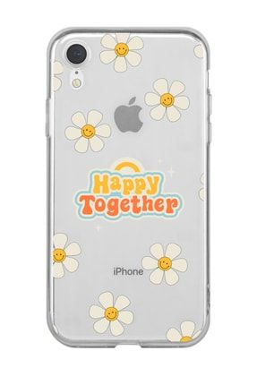 Iphone Xr Uyumlu Papatya Stay Together Tasarımlı Şeffaf Telefon Kılıfı IPXR-SF-236