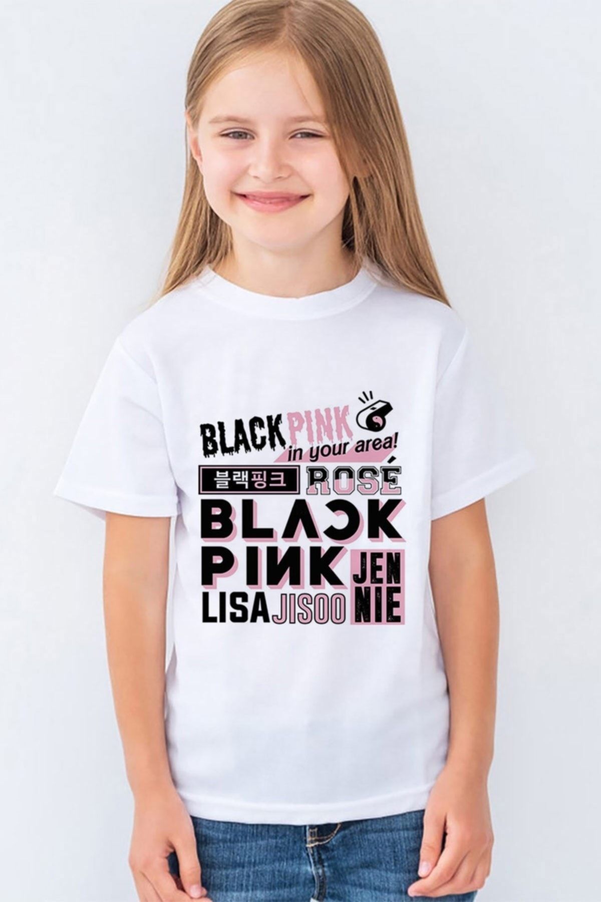 Blackpink Baskılı Unisex Çocuk Tişört T-shirt Mr-20
