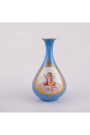 Limoges Fransız Melekli Porselen Vazo 869350294