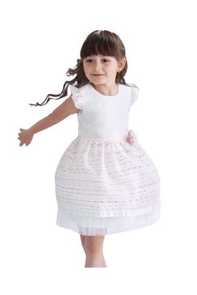 Çizgili Kolsuz Kız Çocuk Elbise 2-5 Yaş FYZM1590