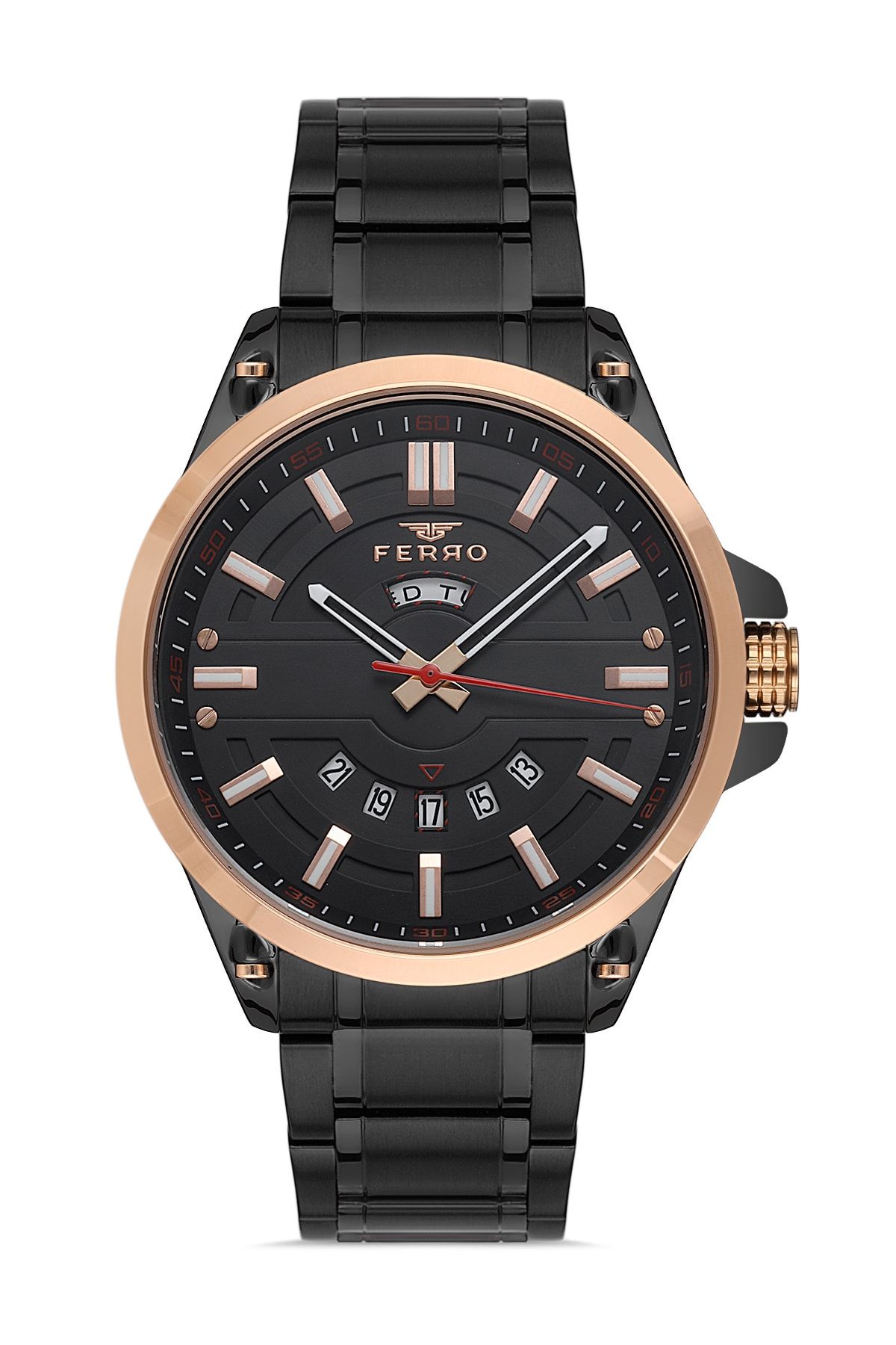 FERRO Watch Black Black Trendyol