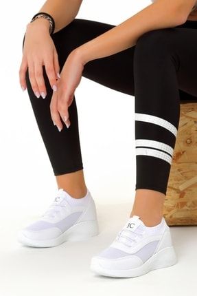 Beyaz - Günlük Kullanıma Uygun Kadın Yürüyüş Ve Spor Ayakkabısı jzclubsneakers