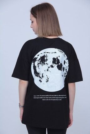 Unisex The Moon Sırt Baskılı Tshirt TSH-Themoon