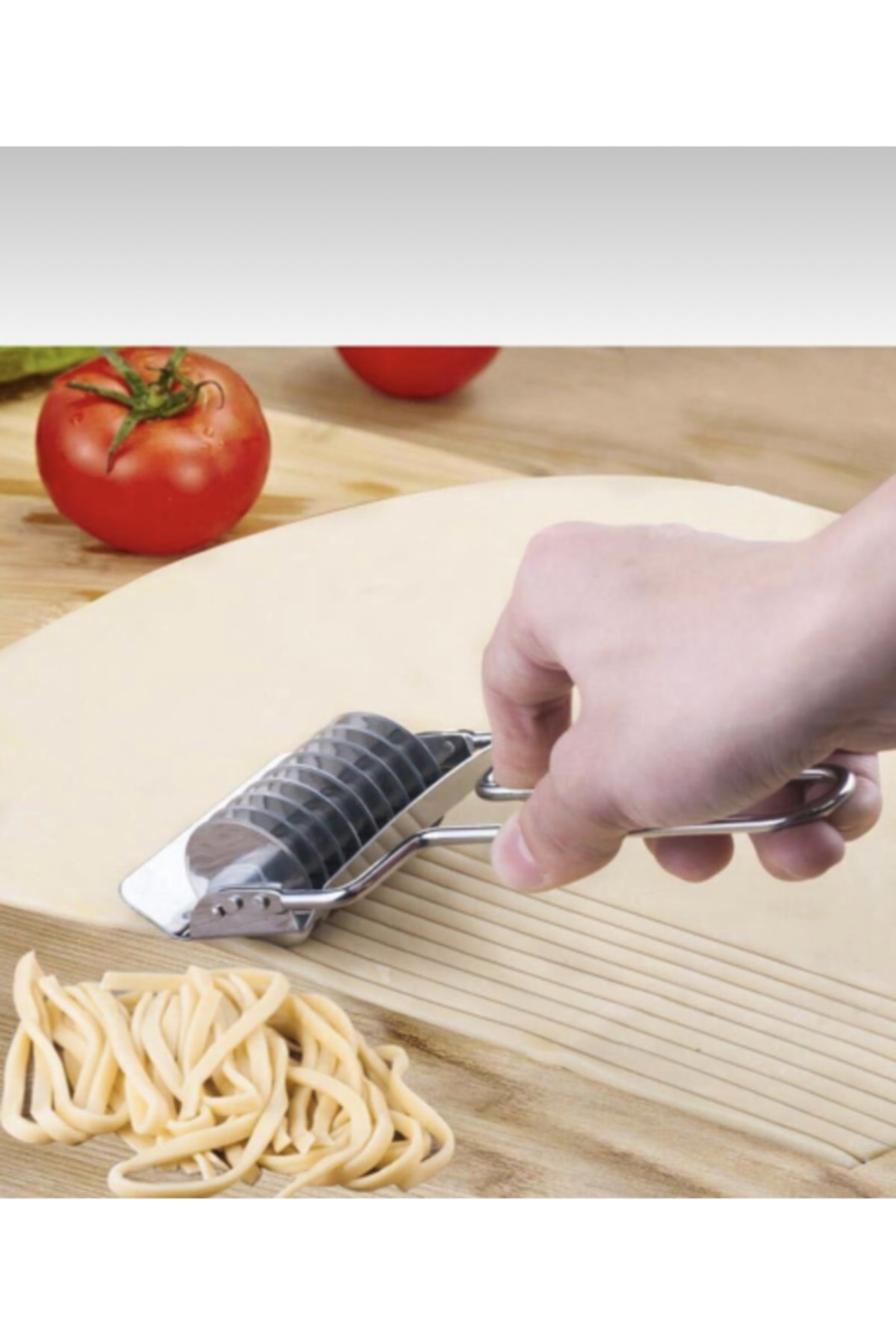 Paslanmaz Çelik Erişte Makinesi Makarna Kesici Dilimleyici Kafes Rulo Hamur Kesici