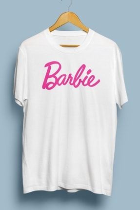 Kadın Beyaz Oversize Barbie Baskılı Tshirt Beyazbarbie