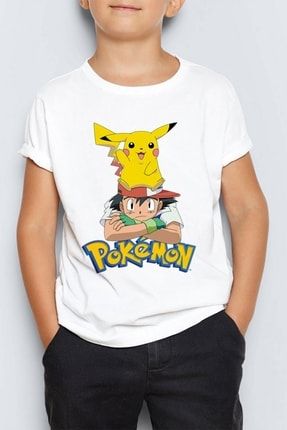 Pokemon Pikachu Unisex Çocuk Tişört T-shirt Mr-03 PRA-5804867-597892
