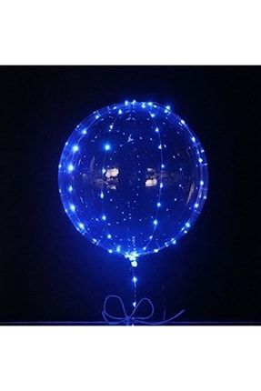 3 M Mavi Renkli-şeffaf-ışıklı Balon-çubuklu Led Set- MB0057