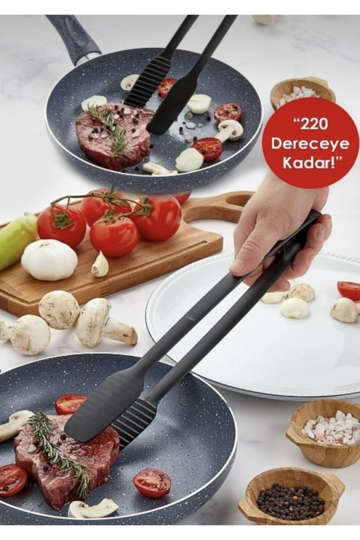 ARNİLLO-Arispa Serving and Grilling Tongs Fireproof and Non-Stick Tongs 2