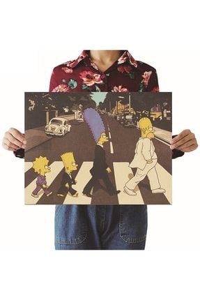 Abbey Road Simpsons Vintage Kraft Poster 33x48 cm CaphAbbeySimpsons