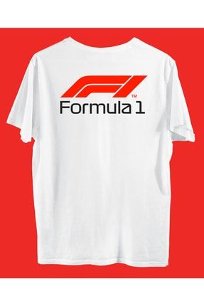 F1 Formula %100 Pamuk Beyaz Basic T-shirt BB1306