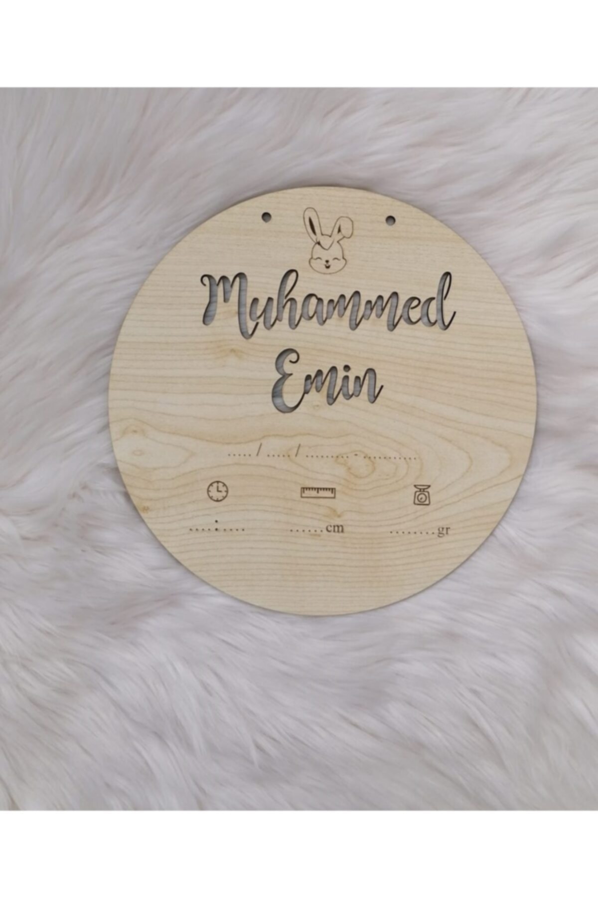 Pembe Ağaç Tasarım Atölyesi Bebek Anı Panosu - Bebek Kapı Süsü- Ahşap Pano- Anı Panosu fotoğrafı 2 (önizleme)