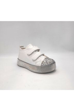 Beyaz Gümüş Keten Ayakkabı 2207