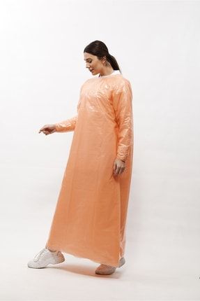 Tek Kullanımlık Elbise Önlük 50li Kutu W-orange Veteriner Doğum Üretim Laboratuvar Elbisesi RV842