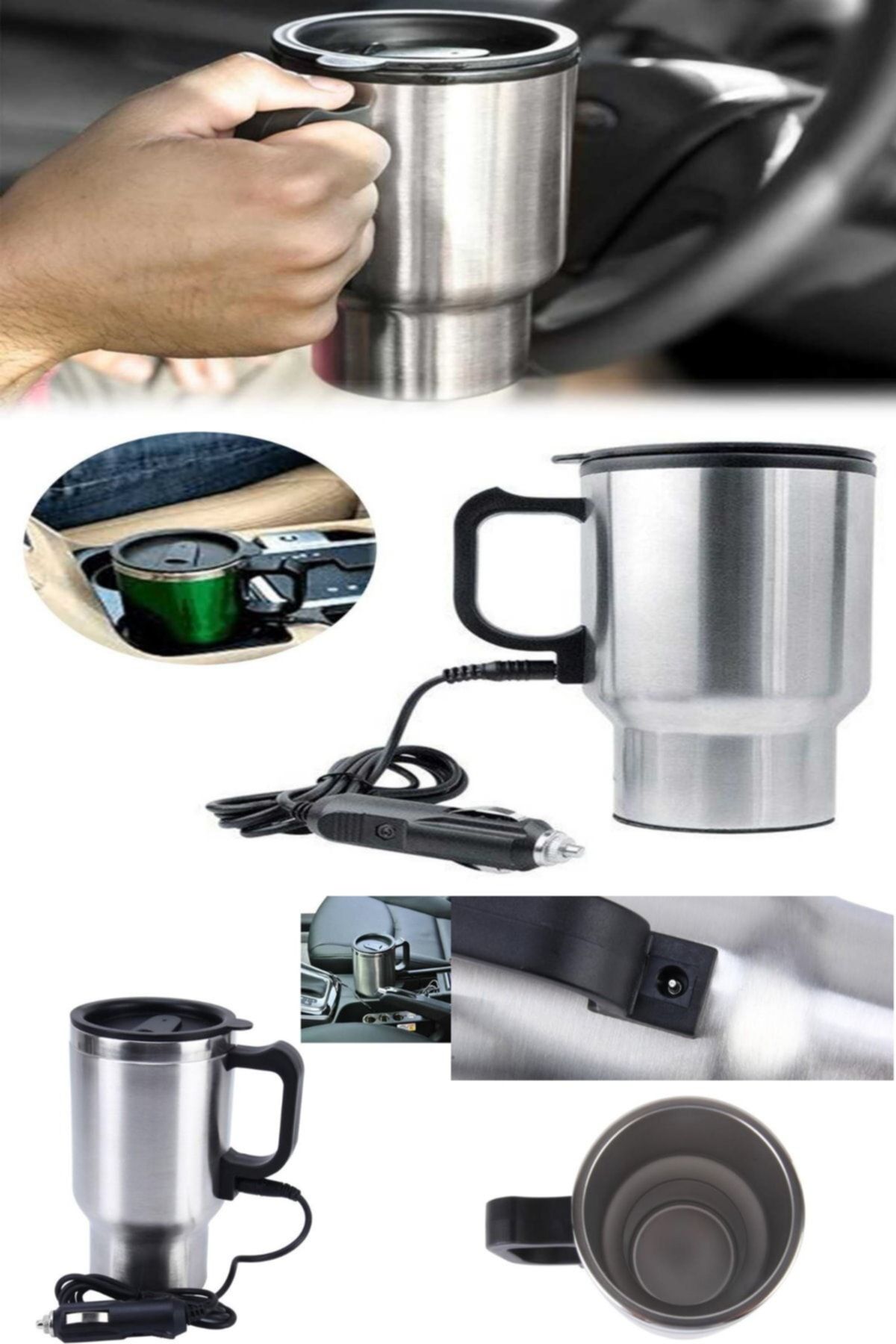 esmelen-Long Way Friendly In-Car Water Heater Thermos to Keep Your Beverage Warm in the Car with 12v Cigarette Lighter Input 5