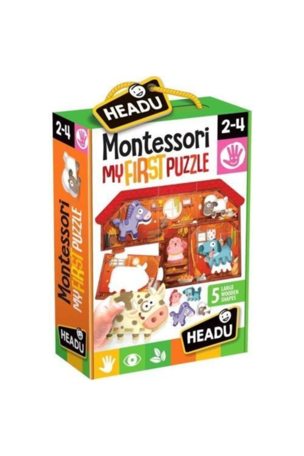 Headu Montessori Fırst Puzzle The Farm 2 4 Yaş