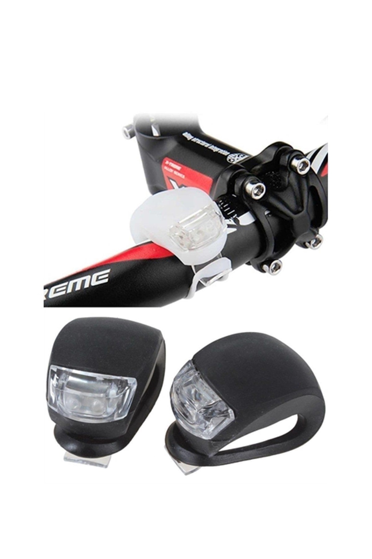 Bike Light Night Light Black Waterproof Silicone Flashing