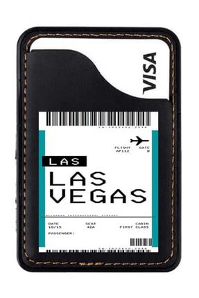 Camon 18 Uyumlu Kılıf Resimli Suni Deri 3m Bantlı Kartlık - Las Vegas Uçak Bileti clr.camon18.53