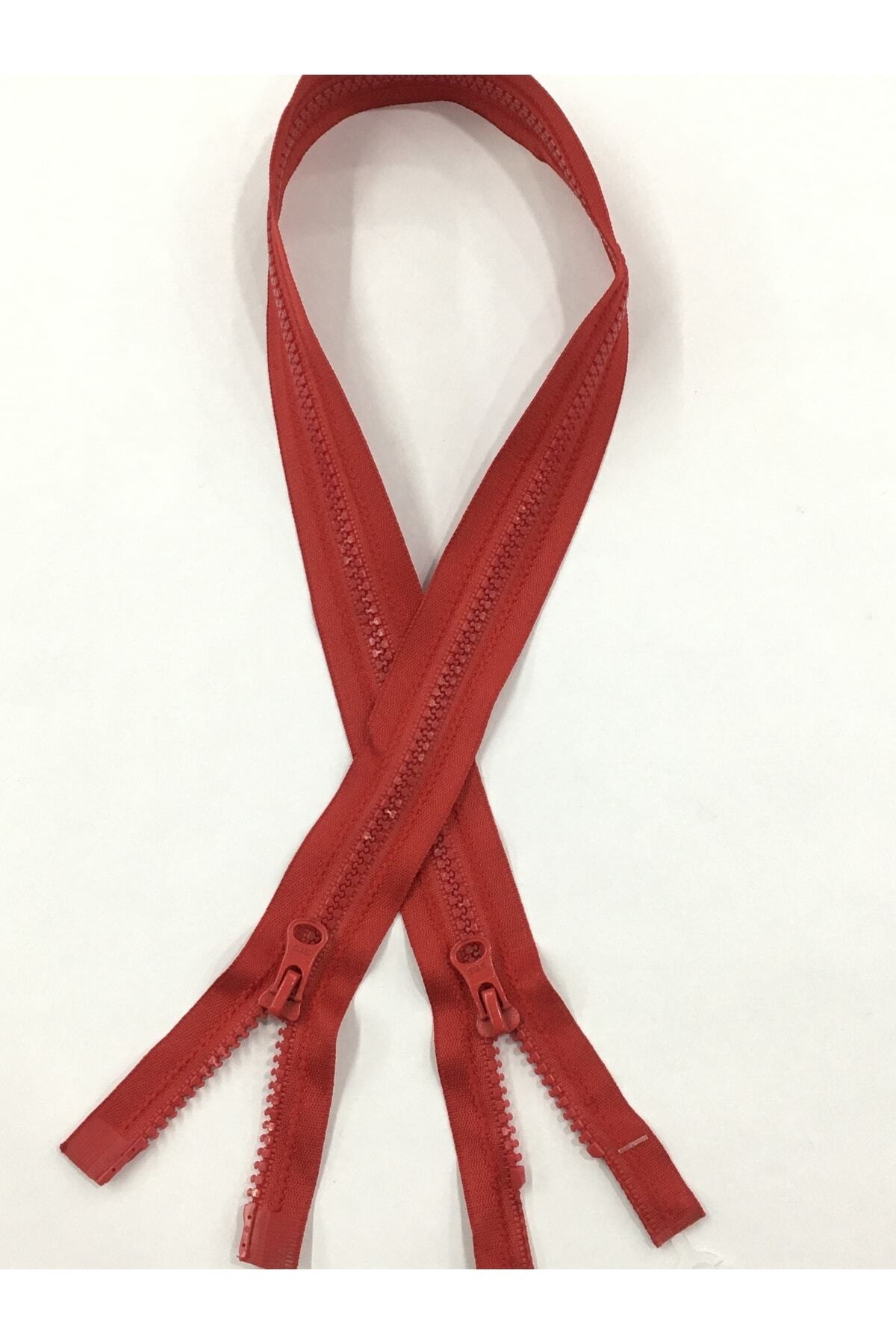 Coat Zipper Double Way 70 Cm Red Bone Teeth 1123