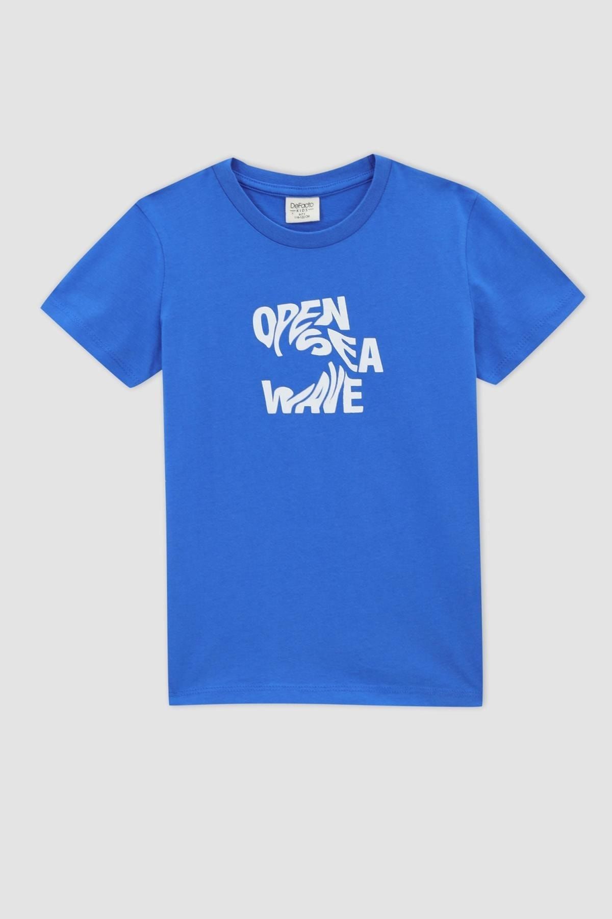 DeFacto T-Shirt Blau Oversized