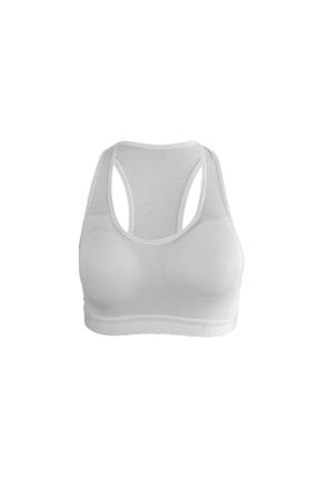 Beyaz Çapraz Kalın Askılı Sporcu Kadın Sütyen B220