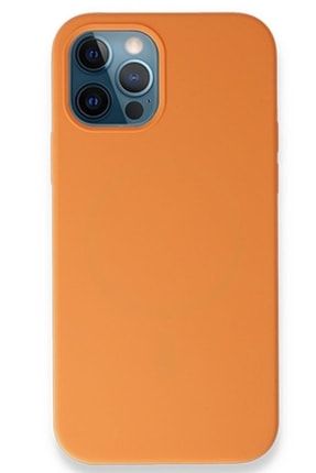 Iphone 12 Pro Kılıf Magsafe Lansman Silikon Kapak - Koyu Turuncu Magsafe-Lansamn-iphone-12-pro