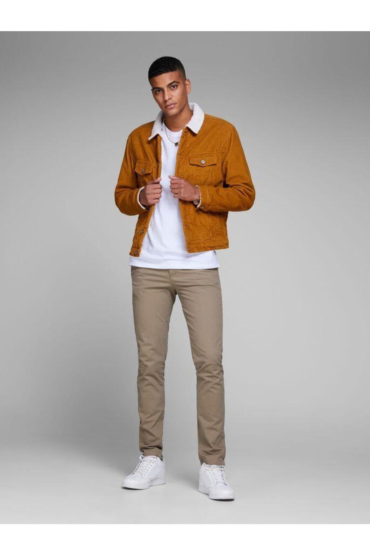 شلوار زنانه راسته فاق نرمال | جک اند جونز Jack & Jones 12150160 Beige - تصویر 3