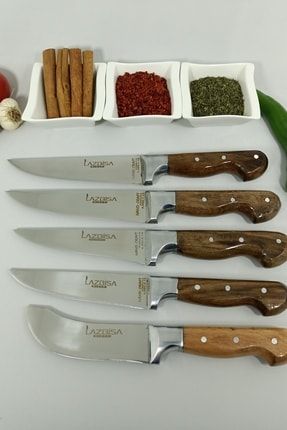 Mutfak Bıçak Seti 5 Parça Bıçak Takımı Et Kemik Kıyma Meyve Sebze Kasap Bıçağı S-y-0-1-2 BRS39