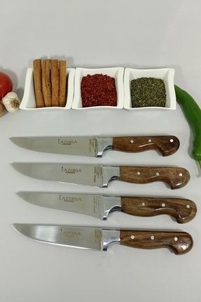 Mutfak Bıçak Seti Sofra 4 Parça Bıçak Takımı Et Kemik Kıyma Meyve Sebze Kasap Bıçağı S-0-1-2 BRS37