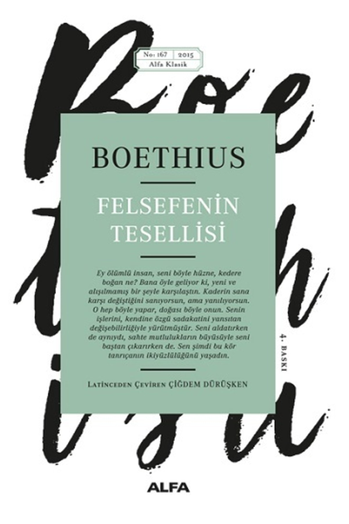 Alfa Yayınları Felsefenin Tesellisi