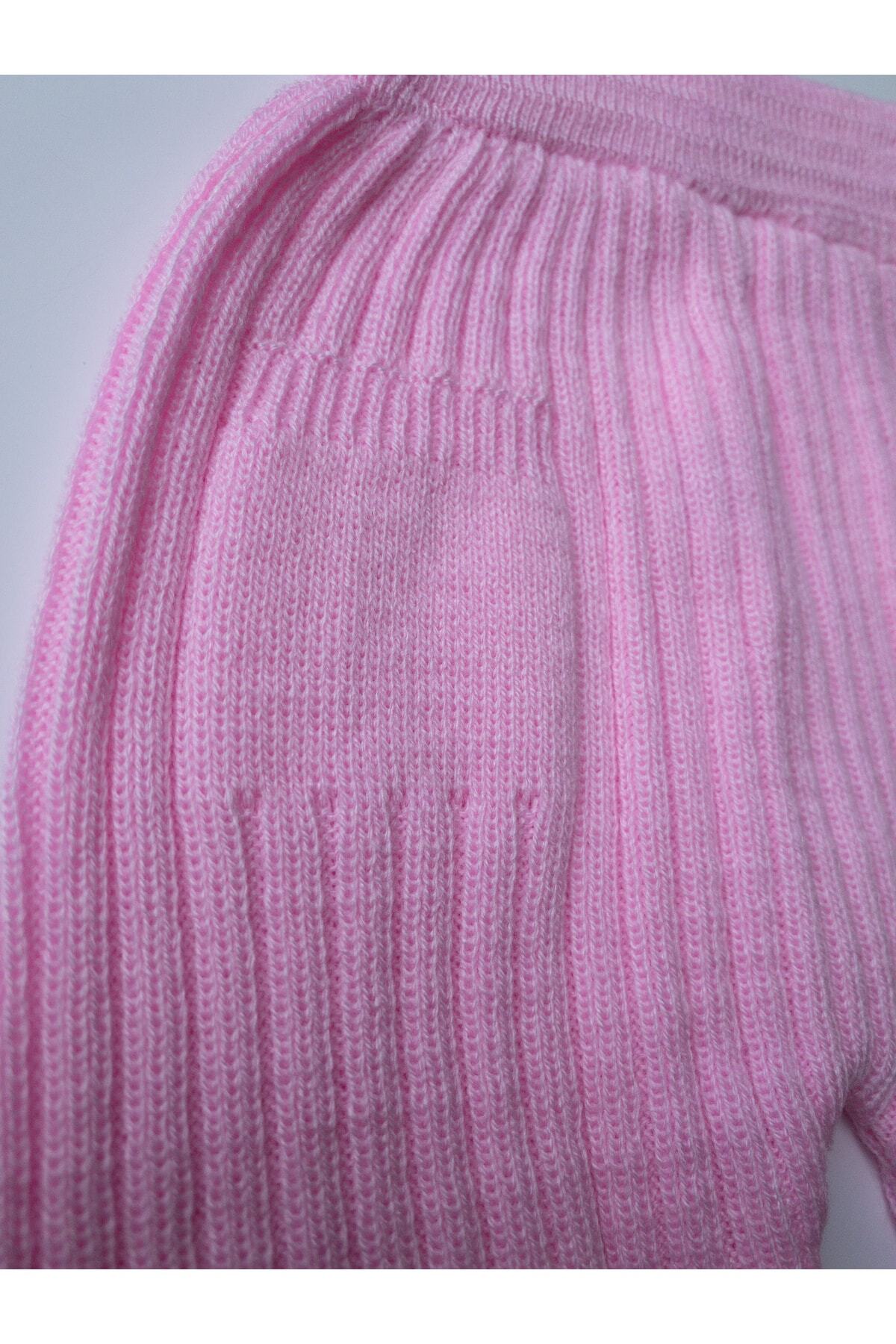 gogo bici Kurdeleli Bebek Çocuk Triko Tayt Pembe fotoğrafı 4 (önizleme)