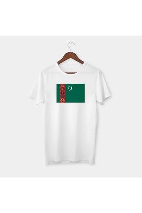 Türkmenistan Bayrağı Baskılı T-shirt Tişört GKBB00015