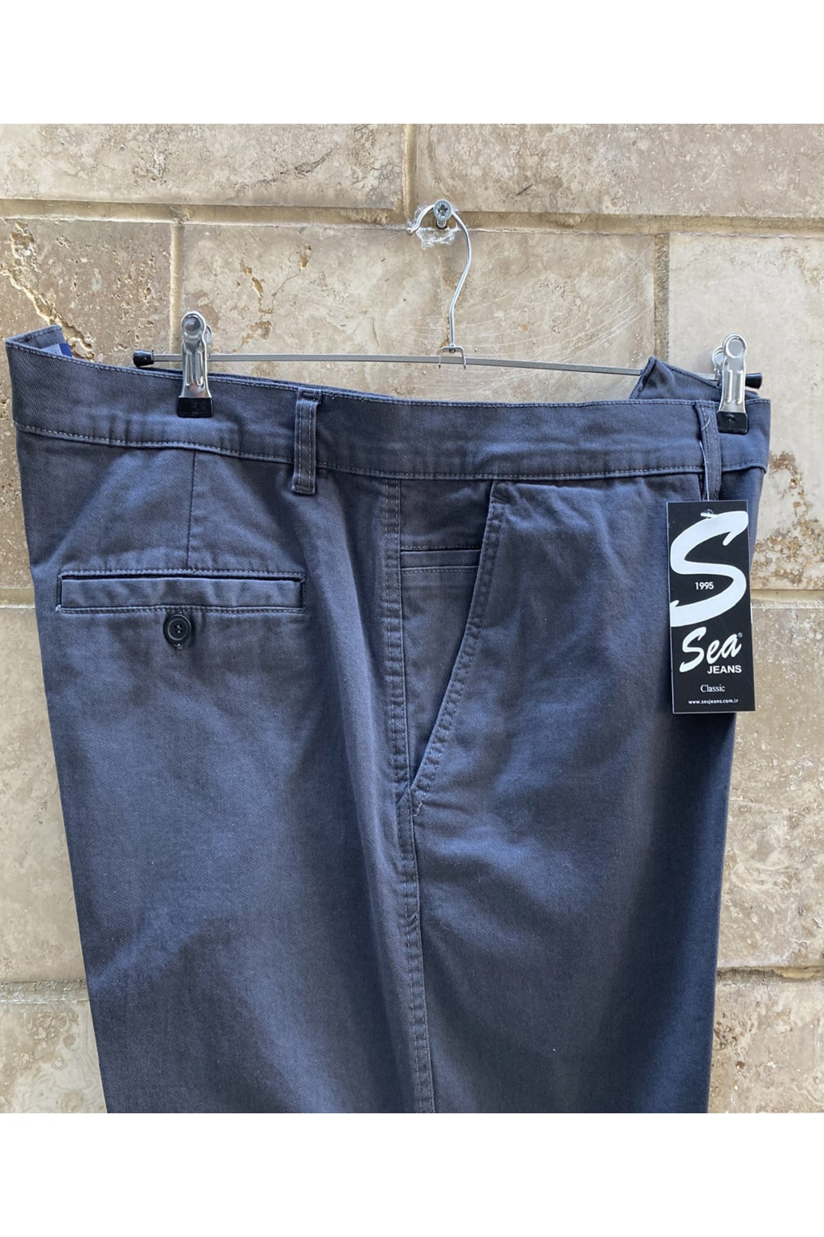 شلوار مردانه خاکستری SEAJEANS | 56916 اورجینال - تصویر 2