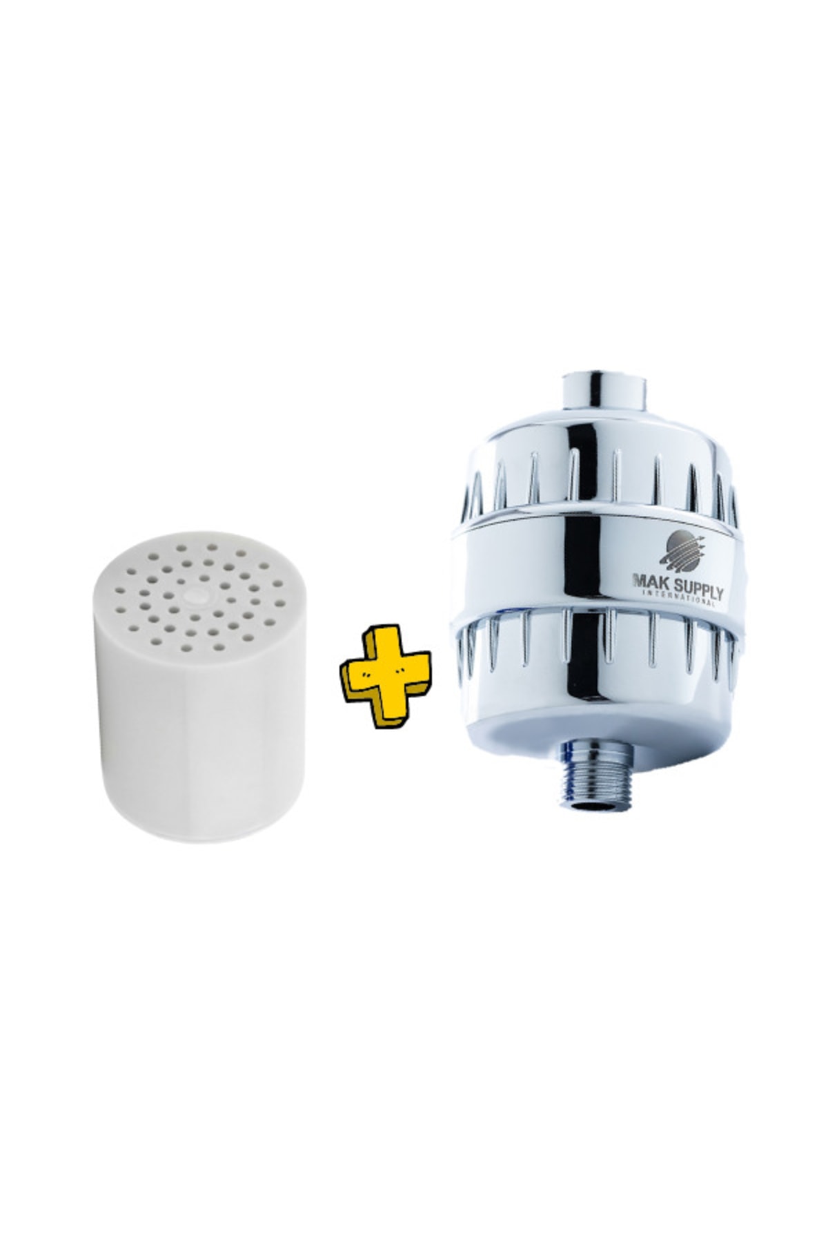 mak supply Duş Filtresi + 1adet Yedek Kartuşu
