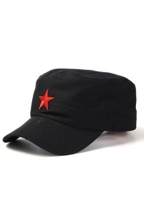 Yıldızlı Fidel Castro Che Guevara Şapkası Siyah Renk 98100119088256086326