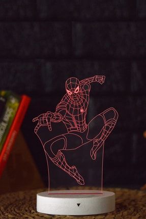 Spiderman , Marvel - 3 Boyutlu 16 Renk Dekoratif Gece Lambası 3d TYC00407348345