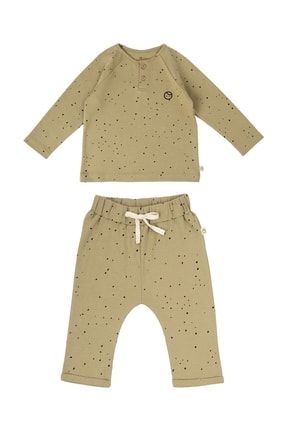 Bebek Pijama Takımı Cosmos Haki Organik Pamuk 130PJM