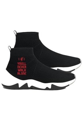 Siyah - Ynwa Çorap Design Sneaker Spor Ayakkabı Artdesignn8