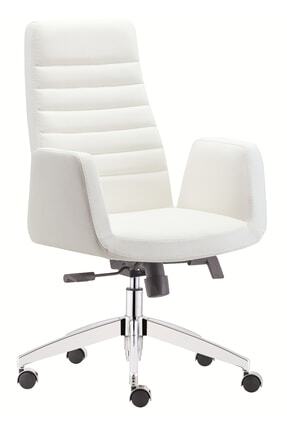 Bintaş Mobilya Beyaz Deri Ofis Yönetici Koltuğu